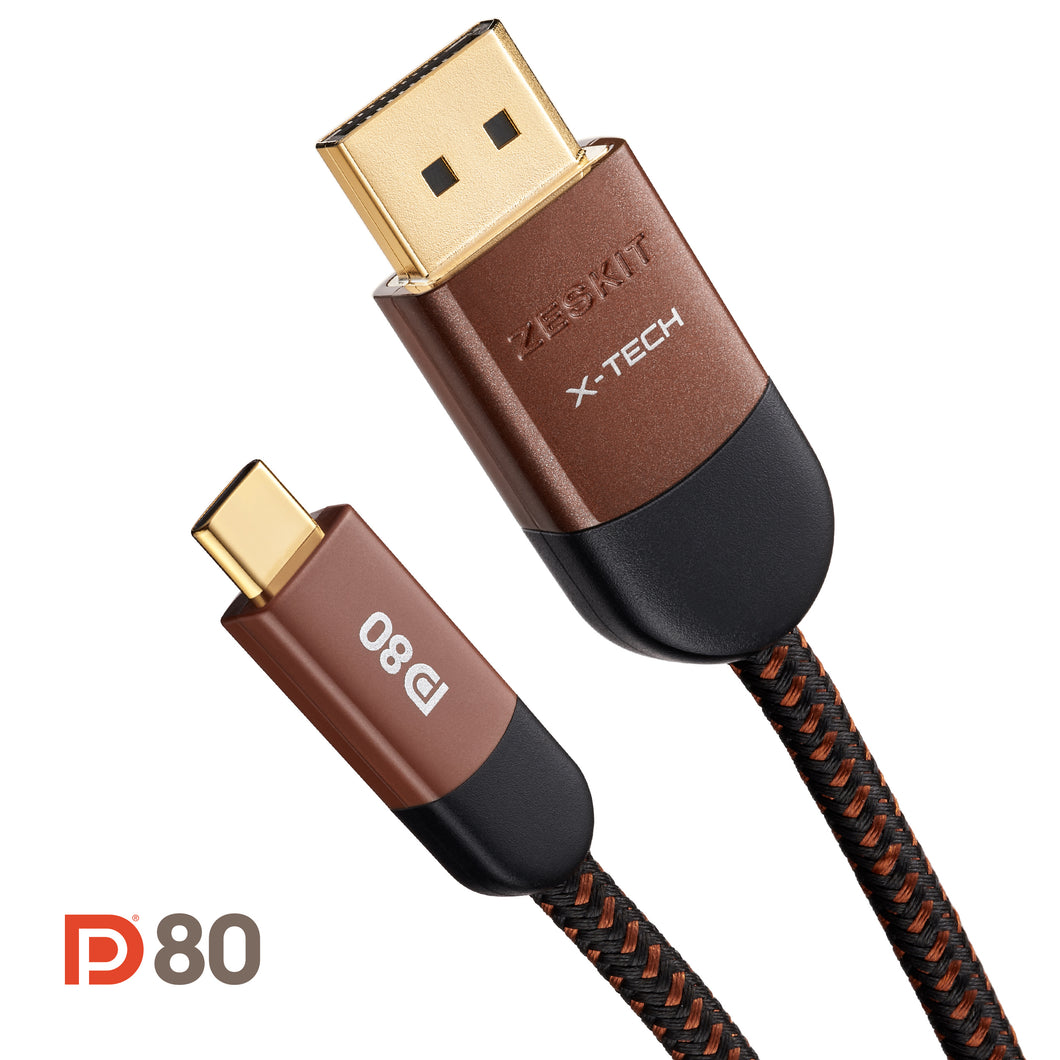 X-Tech™ 16K Bi-Directional USB-C to DisplayPort 2.1 Cable