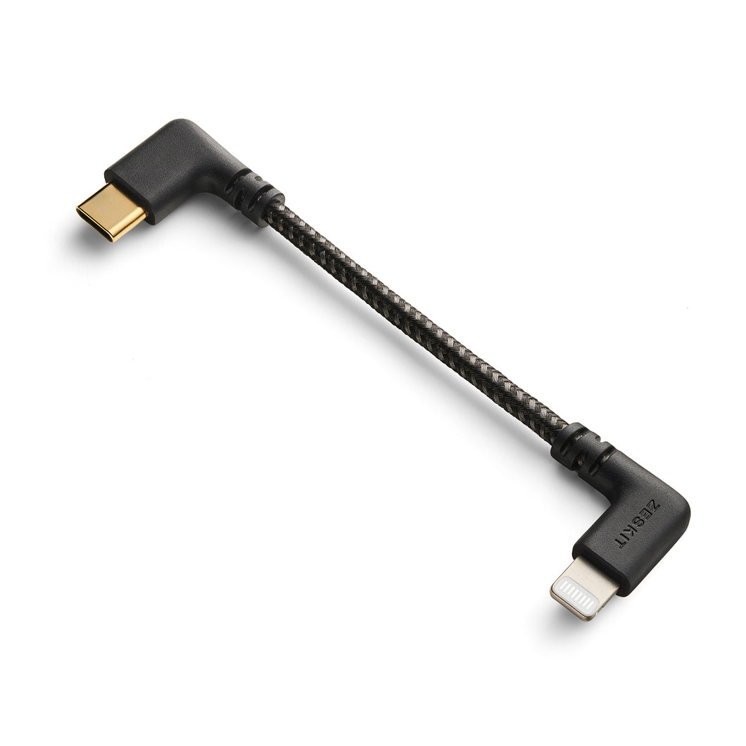 MFi Certified Right Angle Lightning to USB-C Cable
