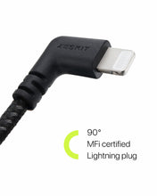 Load image into Gallery viewer, MFi Certified Right Angle Lightning to USB-A Cable
